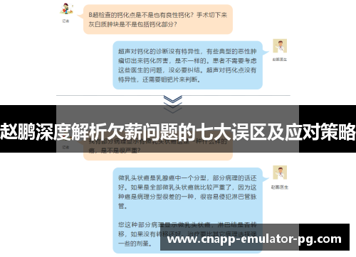 赵鹏深度解析欠薪问题的七大误区及应对策略