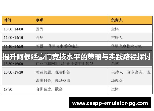 提升阿根廷豪门竞技水平的策略与实践路径探讨